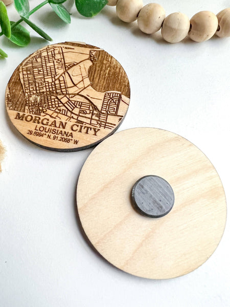 Geaux Magnolia - Map Custom Magnet
