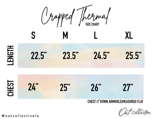 OAT COLLECTIVE - PREMIUM BASIC Cropped Thermal Vintage Pullover