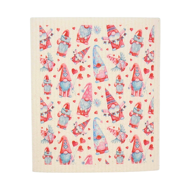 Home Accents By Driftless - Valentines Love Gnomes Swedish Dishcloths - Valentines Gift