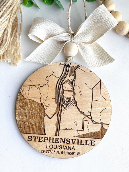 Geaux Magnolia - Map Custom Ornament Christmas Ornament