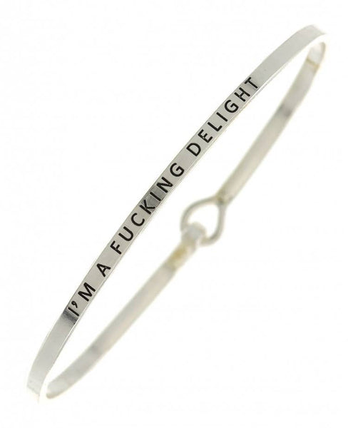 0011 PREMIERE - FR3950 I'M A FUCKING DELIGHT_3mm Inspired Message Bangle
