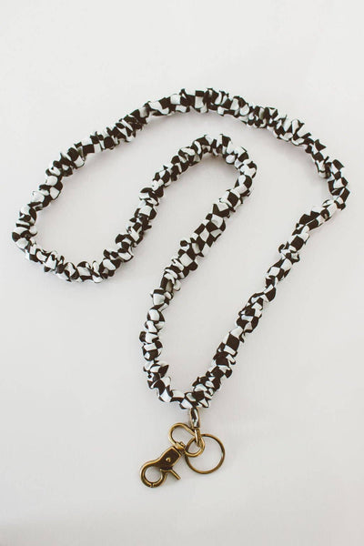 Shop Andi - Black Checkerboard Lanyard