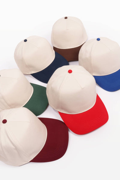 David And Young - 5 Panel Cotton Two-Tone Caps