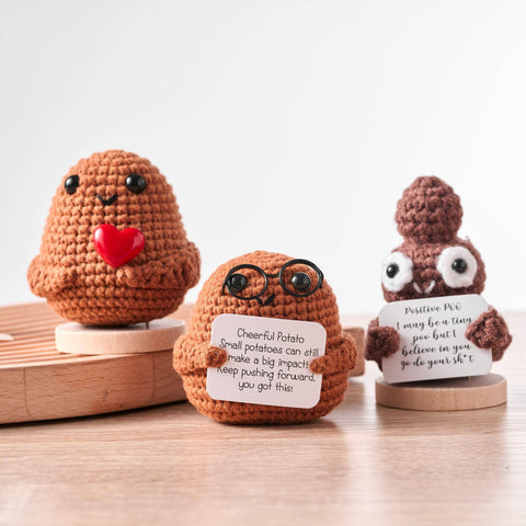 TOMOPOD LLC - Crochet Positive Potato, Amigurumi Potato, Cute Handmade Toy