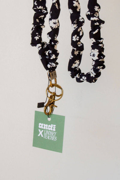 Shop Andi - Onyx Floral Lanyard