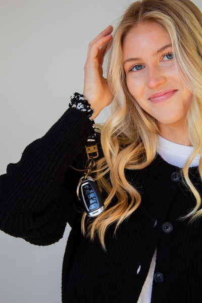 Shop Andi - Onyx Floral Keychain