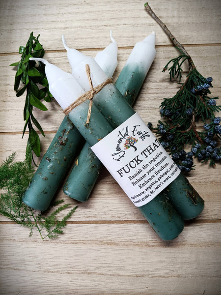 Elemental Earth Shop - Fuck That herbal intention candles