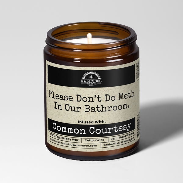 Please Don’t Do Meth In Our Bathroom 9oz Funny Candle