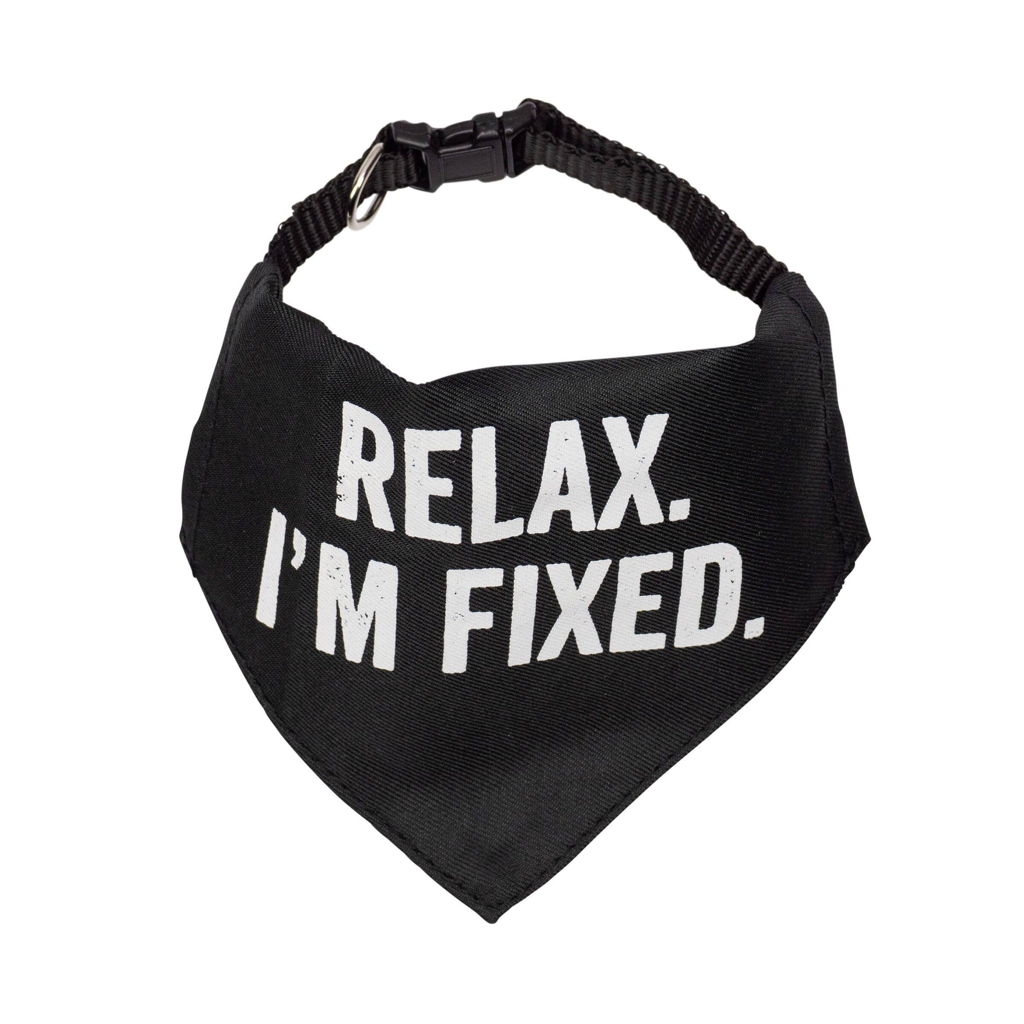 SNARK CITY - "Relax I'm Fixed" Bandana/Collar: M
