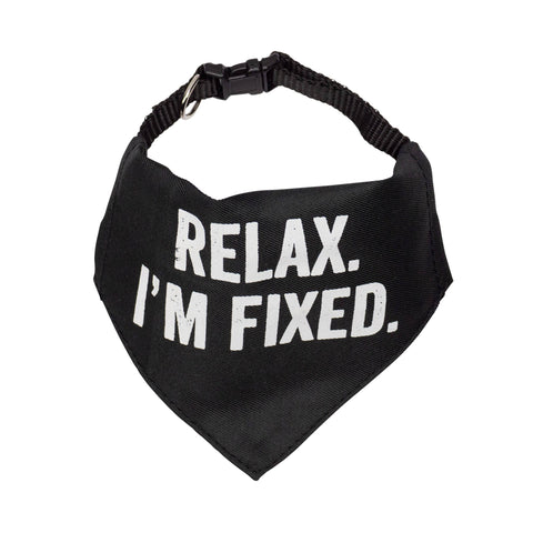 SNARK CITY - "Relax I'm Fixed" Bandana/Collar: M