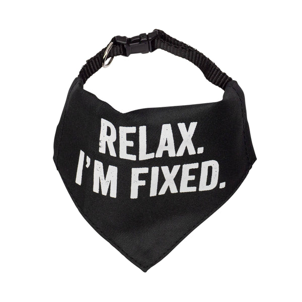SNARK CITY - "Relax I'm Fixed" Bandana/Collar: L