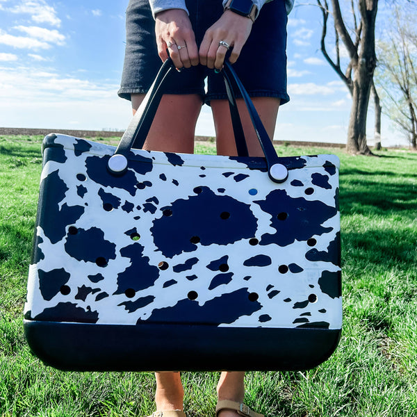 American Farm Company - Cow Print Beach Rubber Durable Tote Bag