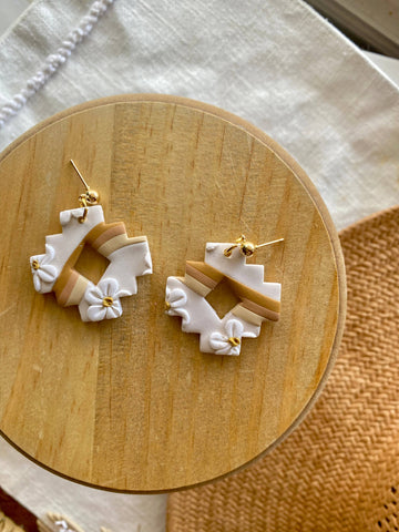 Terra Made - Retro daisy southwestern earrings
