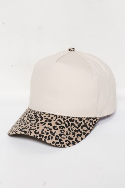 David And Young - Leopard Print Brim 5-Panel Blank Cap