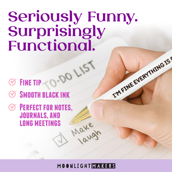 Moonlight Makers - My Anxiety Has Anxiety - Funny Pen Set - Gift, Birthday