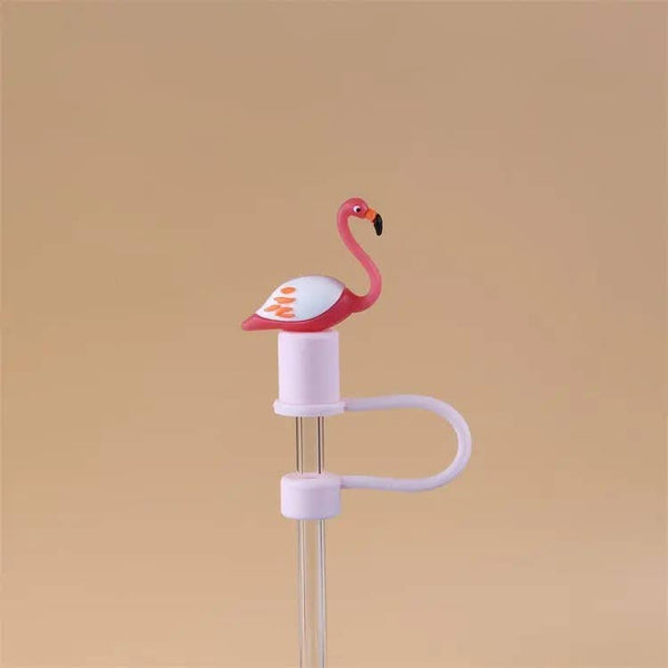iconic mi - Straw Cover Pink Flamingo 10mm