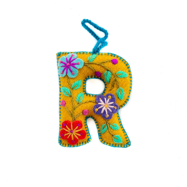 Ornaments 4 Orphans - Colorful Letter Ornament Bundle BHJKNR, 6 Pack