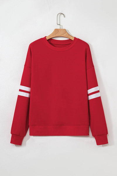 66DISCO - 66Love Varsity Striped Plus Size Sweatshirt (S-4X)