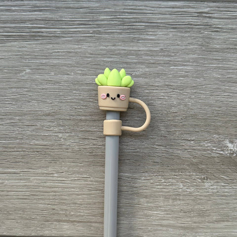 iconic mi - Straw Cover Topper Plant Green Flower 10mm