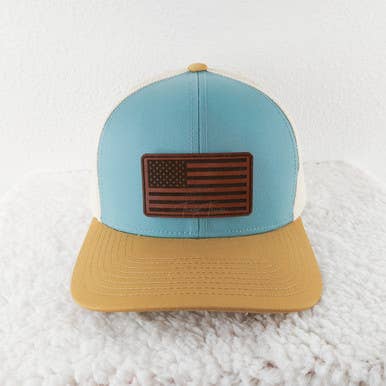 Trendy Transfers - American Flag Leather Hat Patch