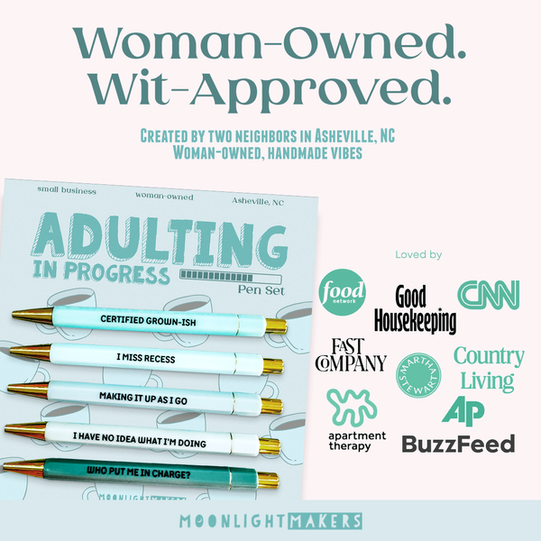 Moonlight Makers - Adulting In Progress - Pen Set - Funny Gift