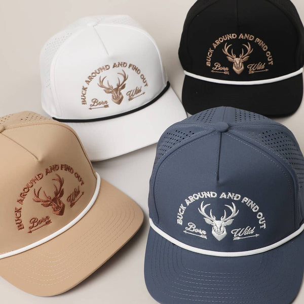 Fashion City - Buck Around And Find Out Embroidered Premium Trucker Hat