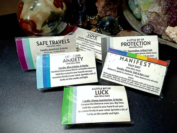 Elemental Earth Shop - Mini Intention Spell Packs Travel Pack