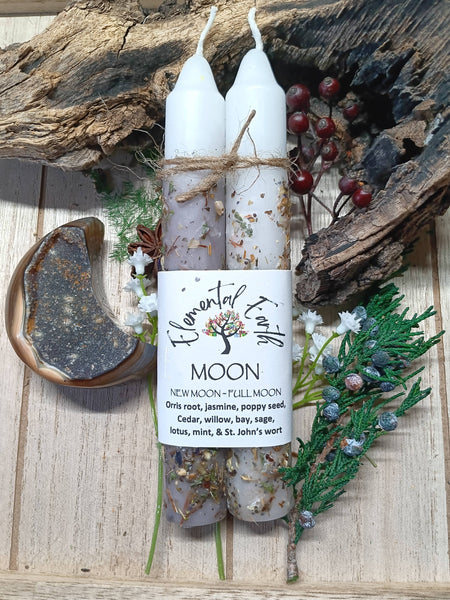 Elemental Earth Shop - Moon Herbal Intention Candles