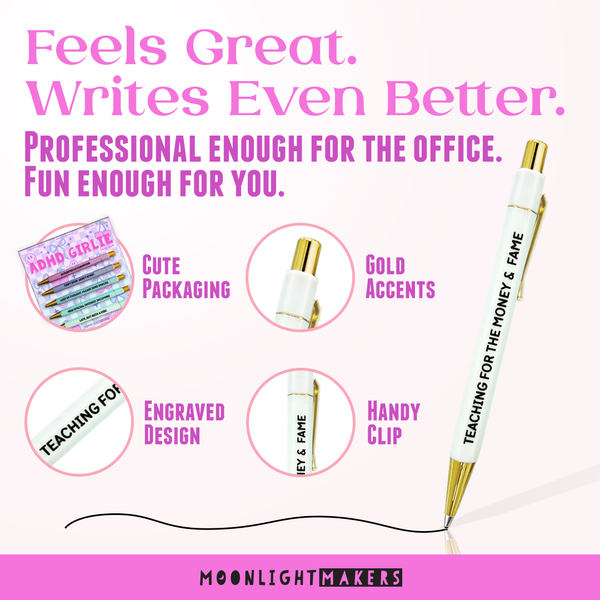 Moonlight Makers - ADHD Girlie - Pen Set - Funny Gift, Neurodivergent