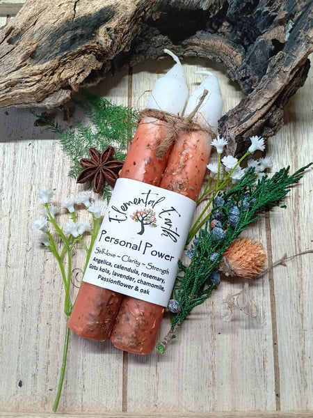 Elemental Earth Shop - Personal Power Herbal Intention Candles