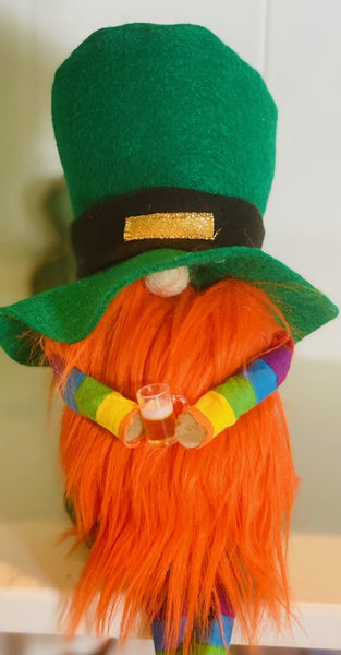 A Gnome on the Roam - St Patrick's Day Leprechaun gnome with legs