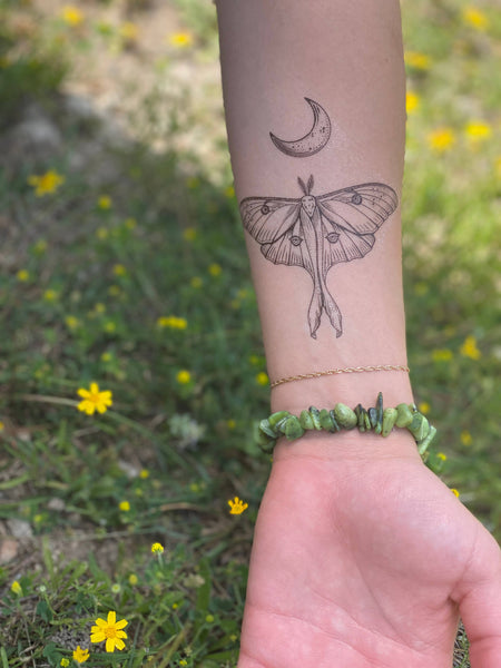 NatureTats - Luna Moth Temporary Tattoo