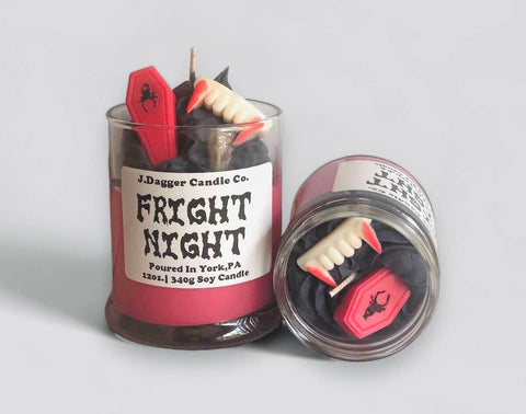 J Dagger Candle Co. - Vampire Themed Halloween Soy Dessert Candles: 8oz.