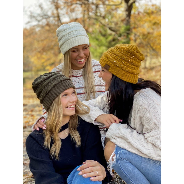 C.C Beanie - Sequin CC Beanies HAT730