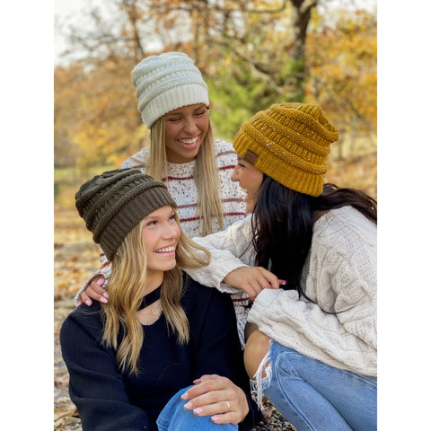 C.C Beanie - Sequin CC Beanies HAT730