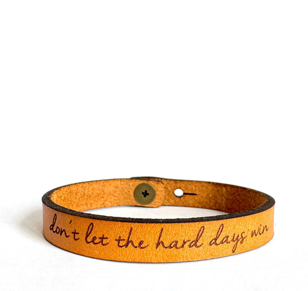 New Market Farmhouse - Hopeful Thin Leather Bracelet Collection - Encourage 