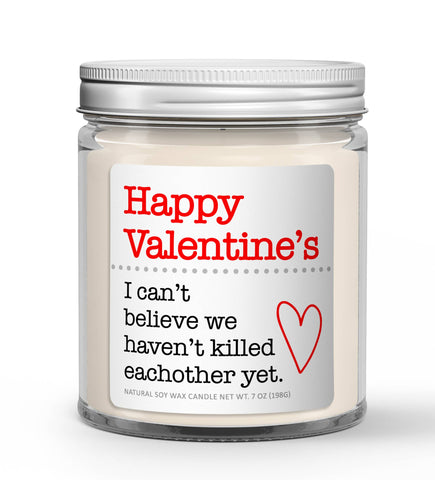 Wi-Wear - Happy Valentine's Soy Candle - Funny Valentine's Day Candle