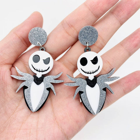 Mio Queena - Halloween Jack Acrylic Pendant Post Earrings