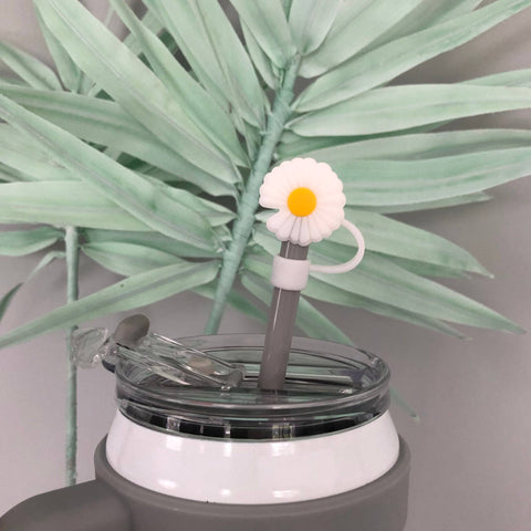 iconic mi - Straw Cover Daisy 10mm Straw: White