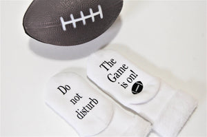 Dorothy’s Reason - Do Not Disturb The Game is on Football Baby Socks | Sports