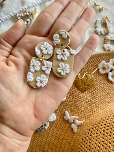 Terra Made - Retro mellow yellow dangle earrings