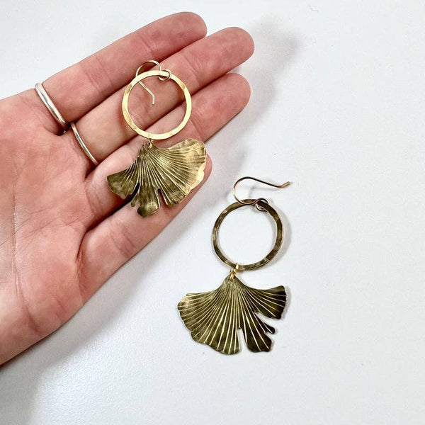 Fluff Hardware - Handmade Ginkgo Earrings