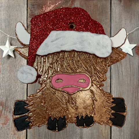 Painted Feather Scents - Highland with Santa hat