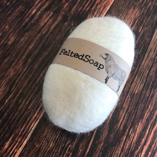 Twisted Purl LLC - Felted Soap Natural Color Pack of 25 Individually Labeled