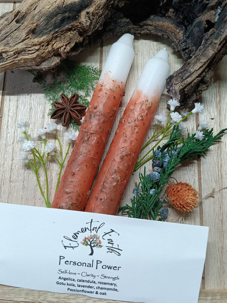 Elemental Earth Shop - Personal Power Herbal Intention Candles