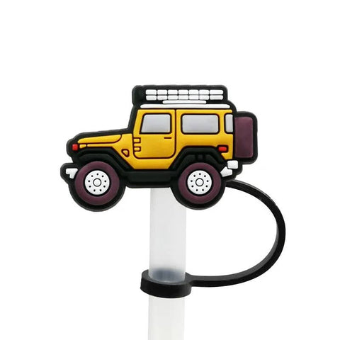 iconic mi - Straw Cover Yellow Jeep 10mm