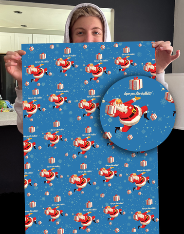 OffensiveDelightful - BULLSHIT SANTA GiftWrap roll of 3