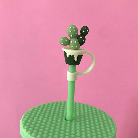 iconic mi - Straw Cover Green Cactus