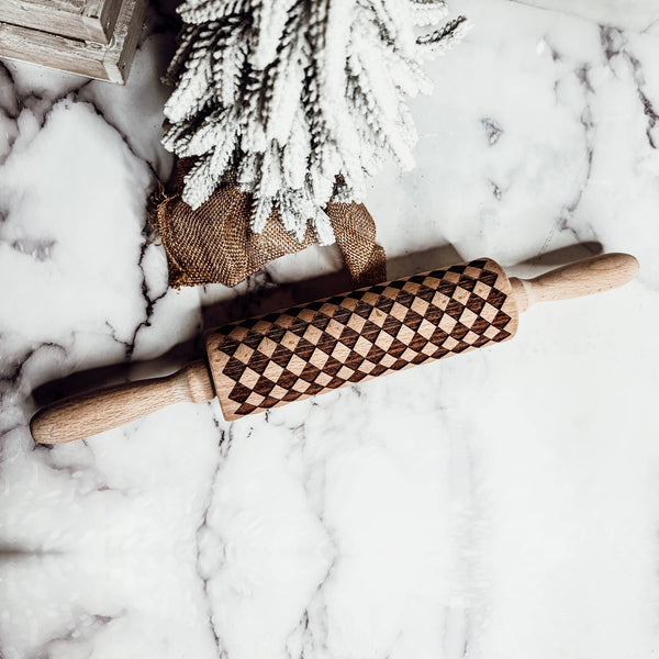 Gia Roma - Christmas Kitchen Gifts, Wood Rolling Pin for Holiday Cookie
