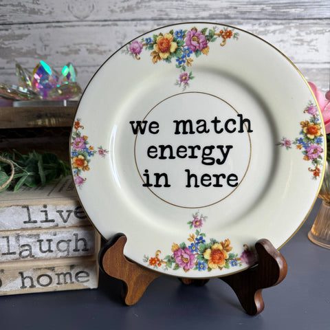pretty little creeps - Upcycled Funny Plates, We Match Energy In Here  #92